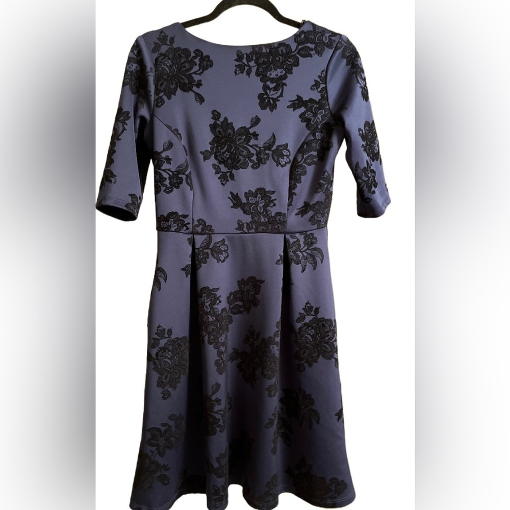 Navy Blue Floral Jody California Dress